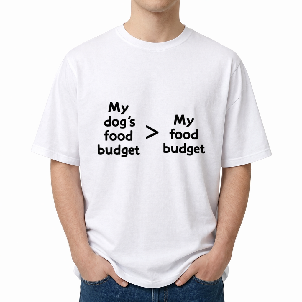 Dog Food Budget Joke Graphic Tee