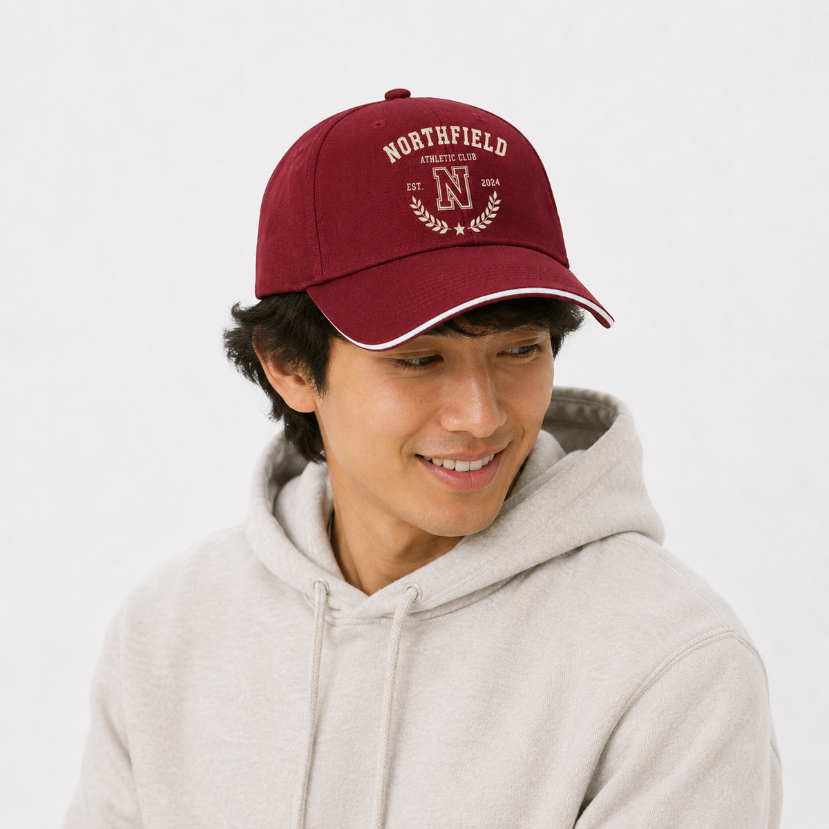 Contrast-Brim Baseball Cap