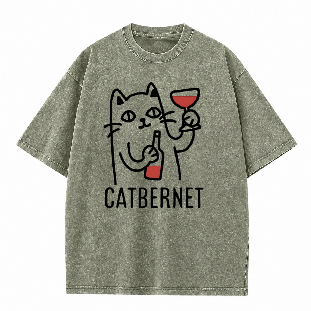 Catbernet Vintage Washed Graphic T-Shirt