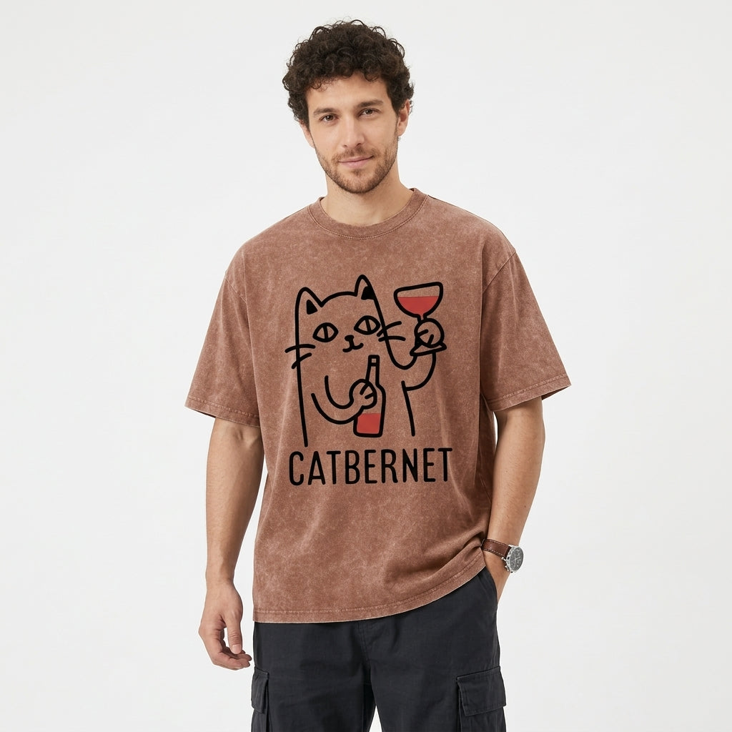 Catbernet Vintage Washed Graphic T-Shirt